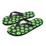 Monster Eyes Pattern Print Flip Flops