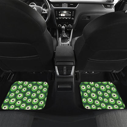 Monster Eyes Pattern Print Front and Back Car Floor Mats
