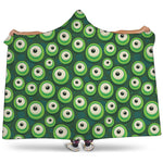 Monster Eyes Pattern Print Hooded Blanket