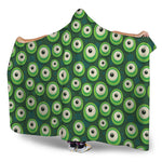 Monster Eyes Pattern Print Hooded Blanket