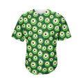 Monster Eyes Pattern Print Men's Baseball Jersey