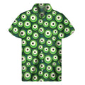 Monster Eyes Pattern Print Men's Short Sleeve Shirt