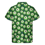 Monster Eyes Pattern Print Men's Short Sleeve Shirt