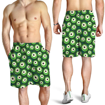 Monster Eyes Pattern Print Men's Shorts