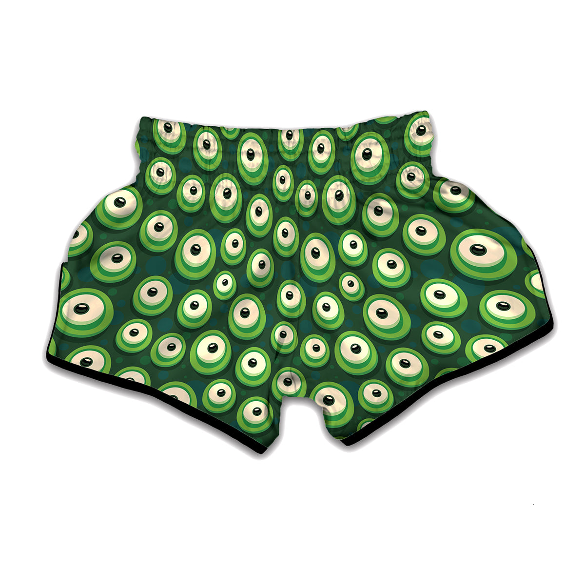Monster Eyes Pattern Print Muay Thai Boxing Shorts