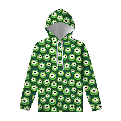 Monster Eyes Pattern Print Pullover Hoodie