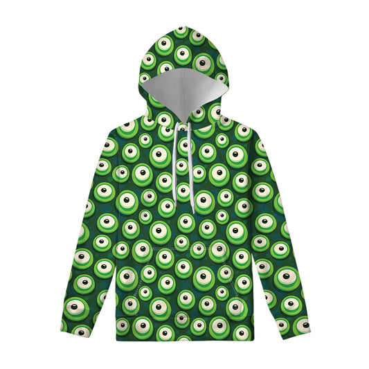Monster Eyes Pattern Print Pullover Hoodie