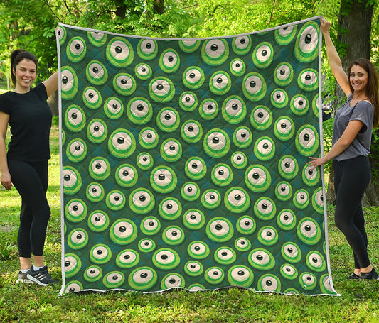 Monster Eyes Pattern Print Quilt