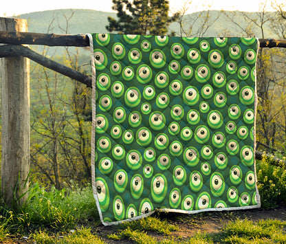 Monster Eyes Pattern Print Quilt