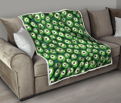 Monster Eyes Pattern Print Quilt
