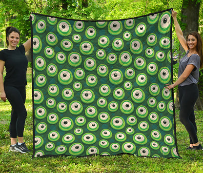 Monster Eyes Pattern Print Quilt