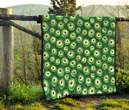 Monster Eyes Pattern Print Quilt