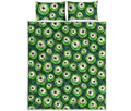 Monster Eyes Pattern Print Quilt Bed Set