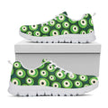 Monster Eyes Pattern Print White Running Shoes