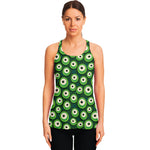 Monster Eyes Pattern Print Women's Racerback Tank Top