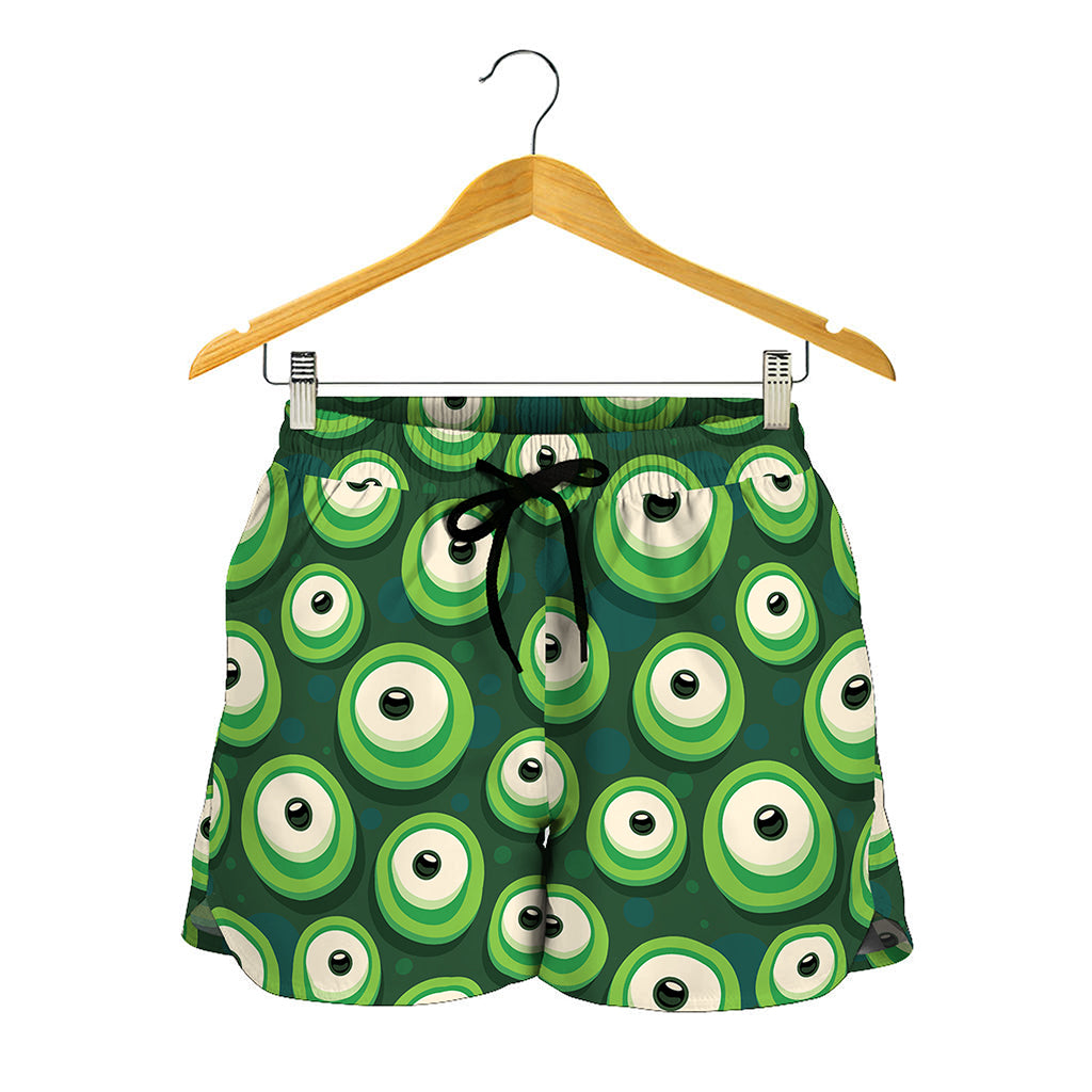Monster Eyes Pattern Print Women's Shorts