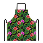 Monstera Hibiscus Hawaii Pattern Print Apron