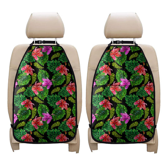Monstera Hibiscus Hawaii Pattern Print Car Seat Organizers