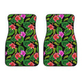 Monstera Hibiscus Hawaii Pattern Print Front Car Floor Mats