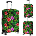 Monstera Hibiscus Hawaii Pattern Print Luggage Cover GearFrost