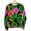 Monstera Hibiscus Hawaii Pattern Print Men's Crewneck Sweatshirt GearFrost