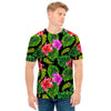 Monstera Hibiscus Hawaii Pattern Print Men's T-Shirt