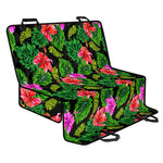 Monstera Hibiscus Hawaii Pattern Print Pet Car Back Seat Cover