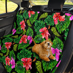 Monstera Hibiscus Hawaii Pattern Print Pet Car Back Seat Cover