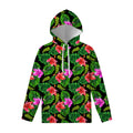 Monstera Hibiscus Hawaii Pattern Print Pullover Hoodie
