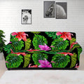 Monstera Hibiscus Hawaii Pattern Print Sofa Cover