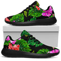 Monstera Hibiscus Hawaii Pattern Print Walking Shoes
