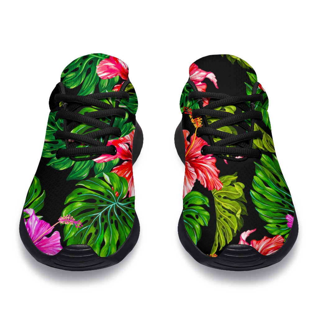 Monstera Hibiscus Hawaii Pattern Print Sport Shoes GearFrost