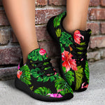 Monstera Hibiscus Hawaii Pattern Print Sport Shoes GearFrost