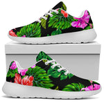 Monstera Hibiscus Hawaii Pattern Print Sport Shoes GearFrost