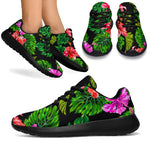 Monstera Hibiscus Hawaii Pattern Print Sport Shoes GearFrost