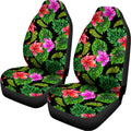 Monstera Hibiscus Hawaii Pattern Print Universal Fit Car Seat Covers