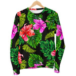 Monstera Hibiscus Hawaii Pattern Print Women's Crewneck Sweatshirt GearFrost