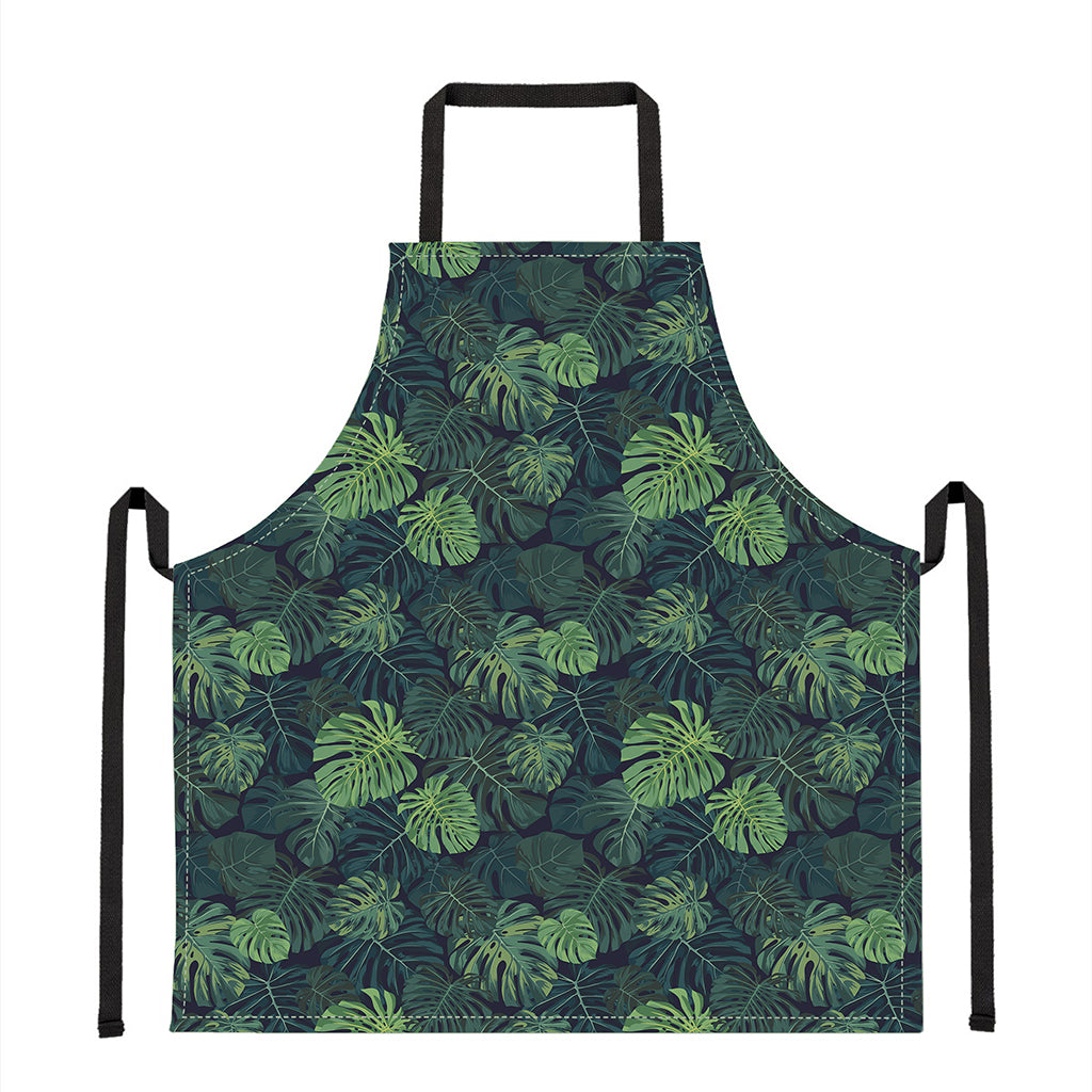 Monstera Palm Leaves Pattern Print Apron