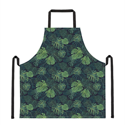 Monstera Palm Leaves Pattern Print Apron