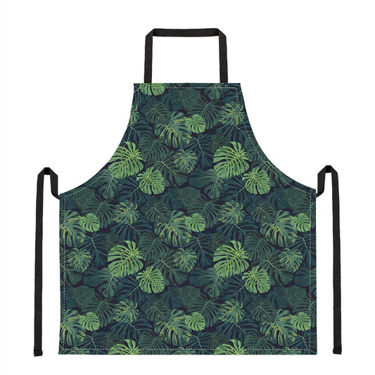 Monstera Palm Leaves Pattern Print Apron
