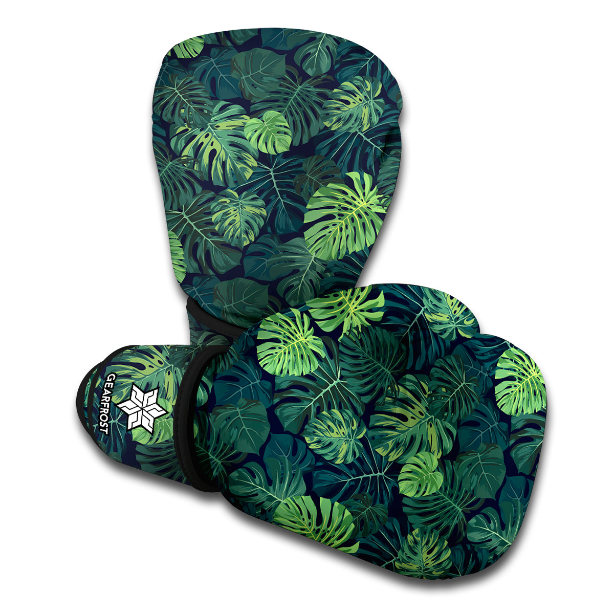 Monstera Palm Leaves Pattern Print Boxing Gloves