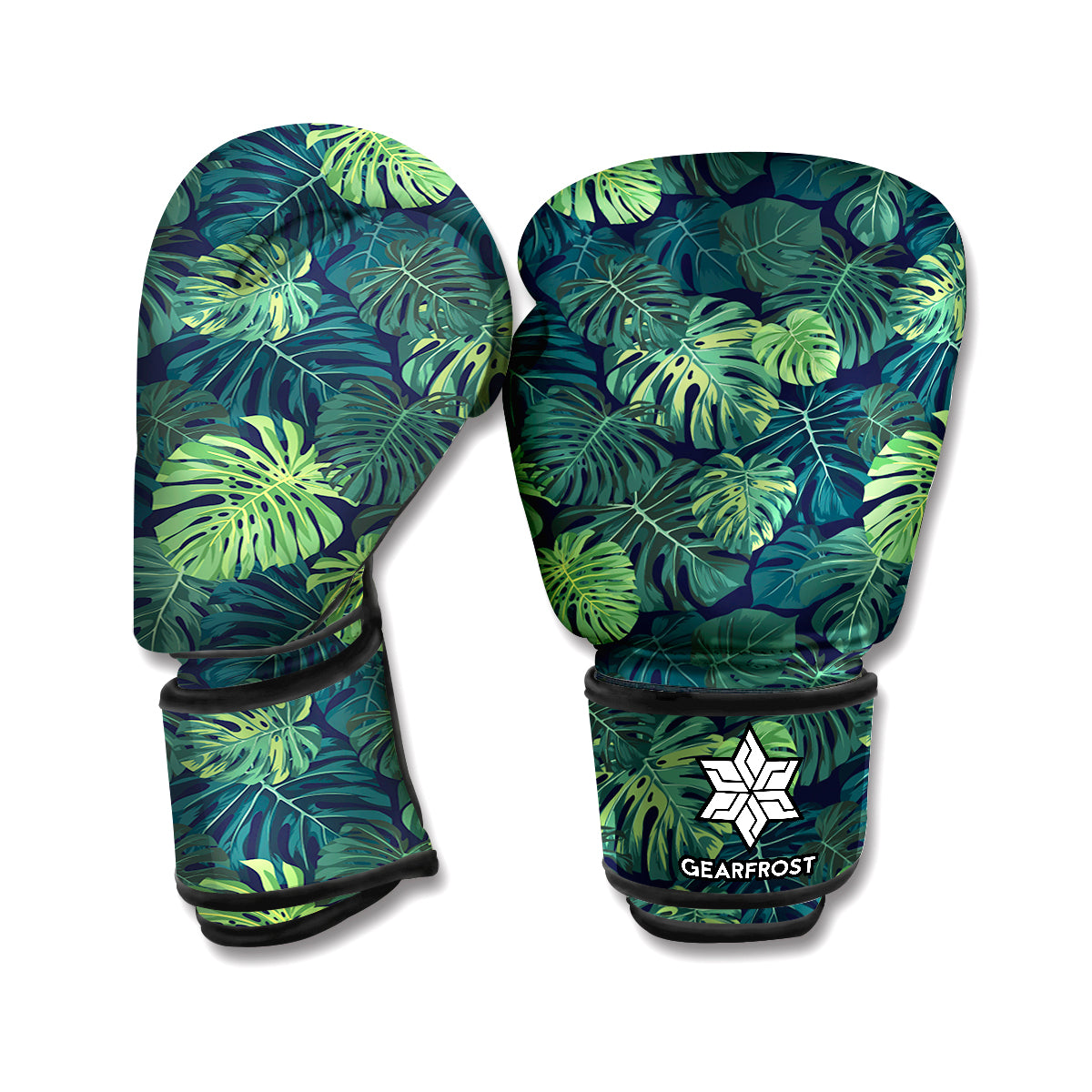 Monstera Palm Leaves Pattern Print Boxing Gloves