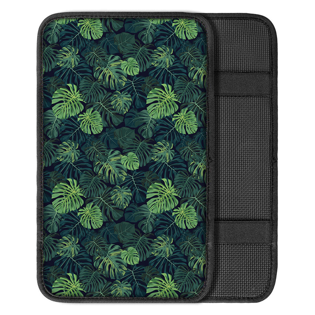 Monstera Palm Leaves Pattern Print Car Center Console Cover