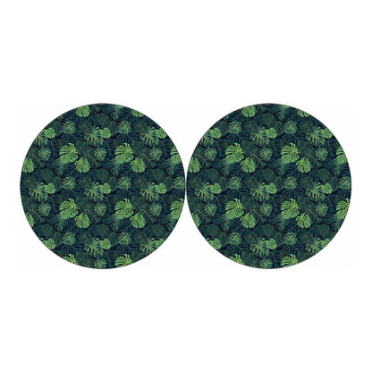Monstera Palm Leaves Pattern Print Car Coasters