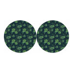 Monstera Palm Leaves Pattern Print Car Coasters