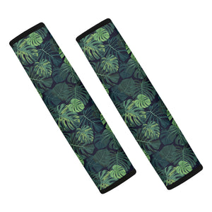 Monstera Palm Leaves Pattern Print Car Seat Belt Covers