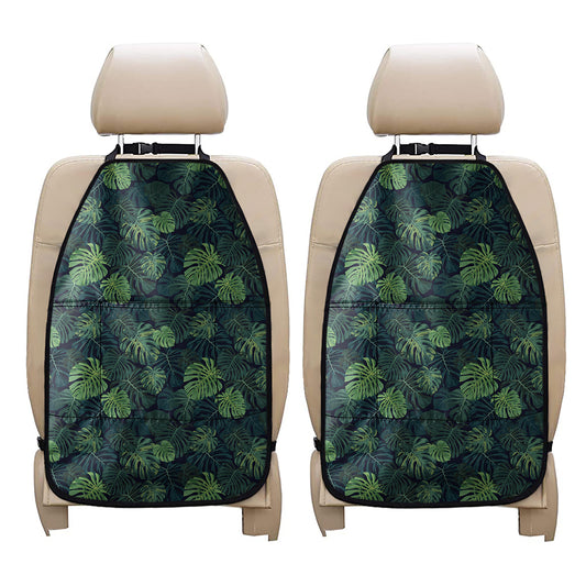 Monstera Palm Leaves Pattern Print Car Seat Organizers