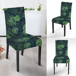 Monstera Palm Leaves Pattern Print Dining Chair Slipcover