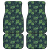 Monstera Palm Leaves Pattern Print Front and Back Car Floor Mats