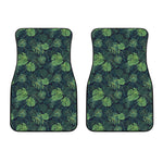 Monstera Palm Leaves Pattern Print Front Car Floor Mats